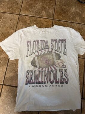 Hollister White Florida State Seminoles Graphic Tee